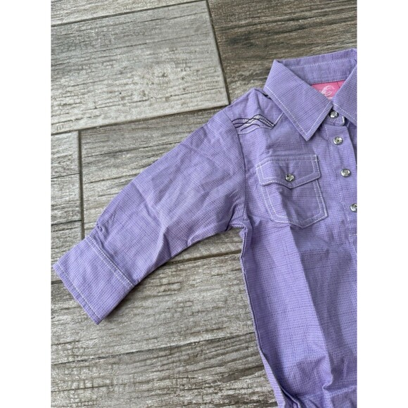 Rare Infant size Cowgirl Hardware Purple Horse PRINT WESTERN ROMPER 12 Months - Picture 3 of 6